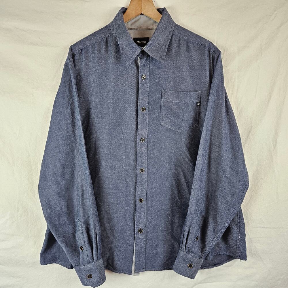 Marmot Hobson Midweight Flannel LS, blue, men's XL
